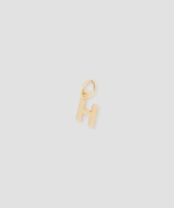 Brass Letter H Charm