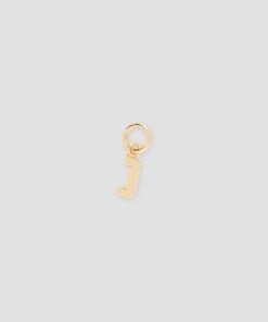 Brass Letter J Charm