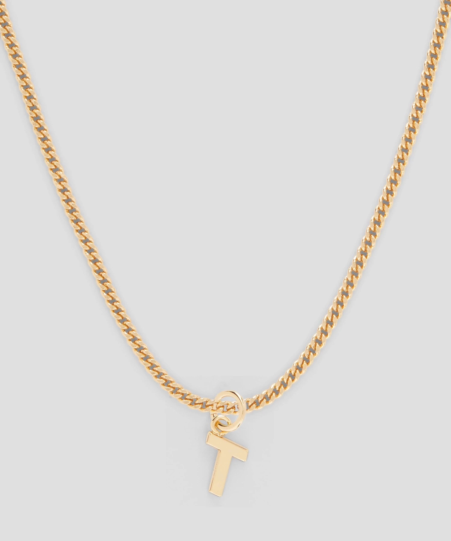 Brass Letter T Charm - Image 2