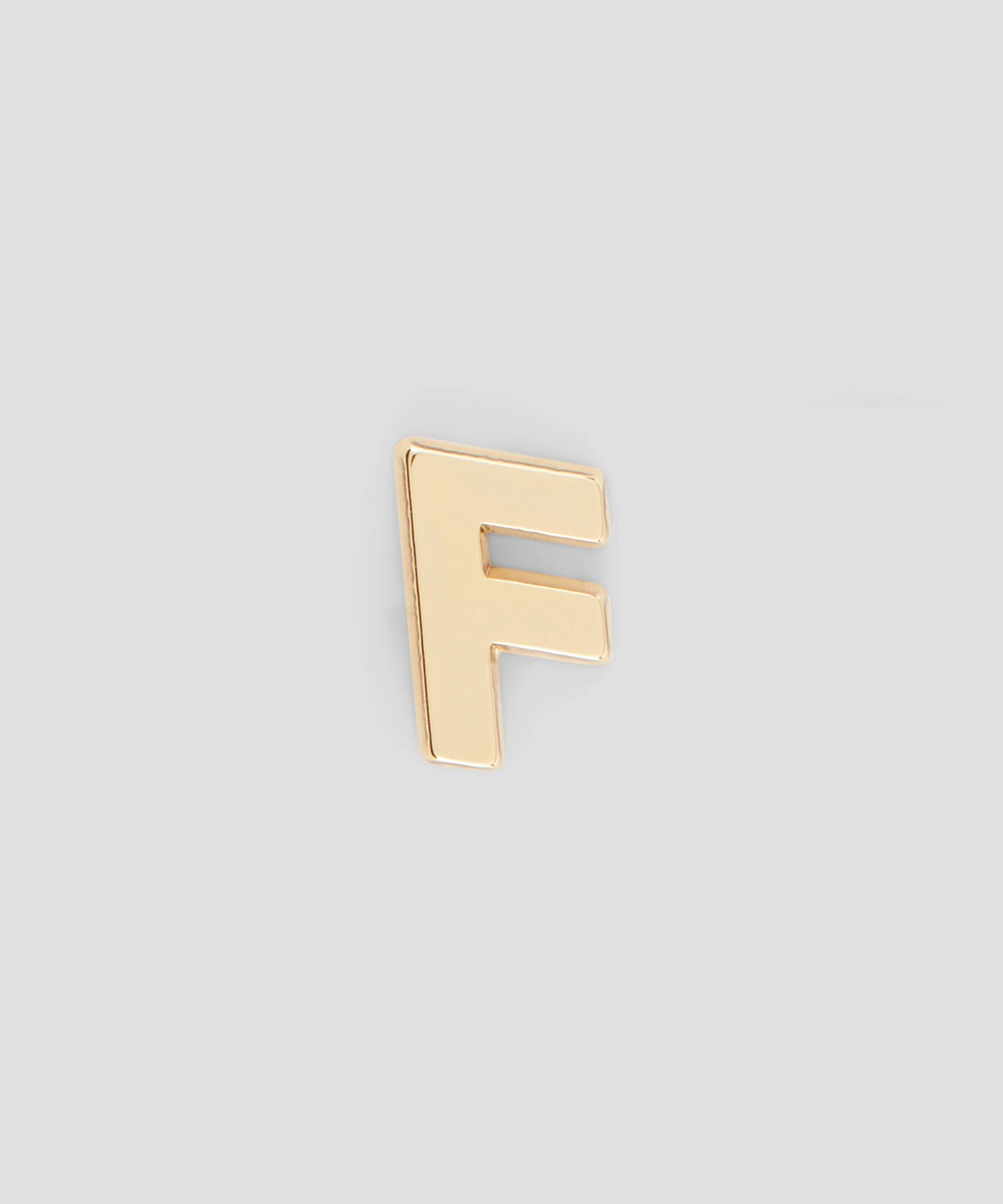 Single Brass F Charm