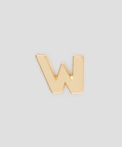 Single Brass W Charm