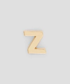 Single Brass Z Charm