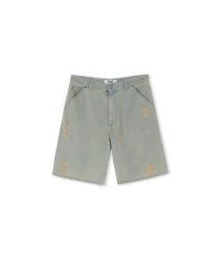 5 Pocket Light Denim Bermudas With Breaks
