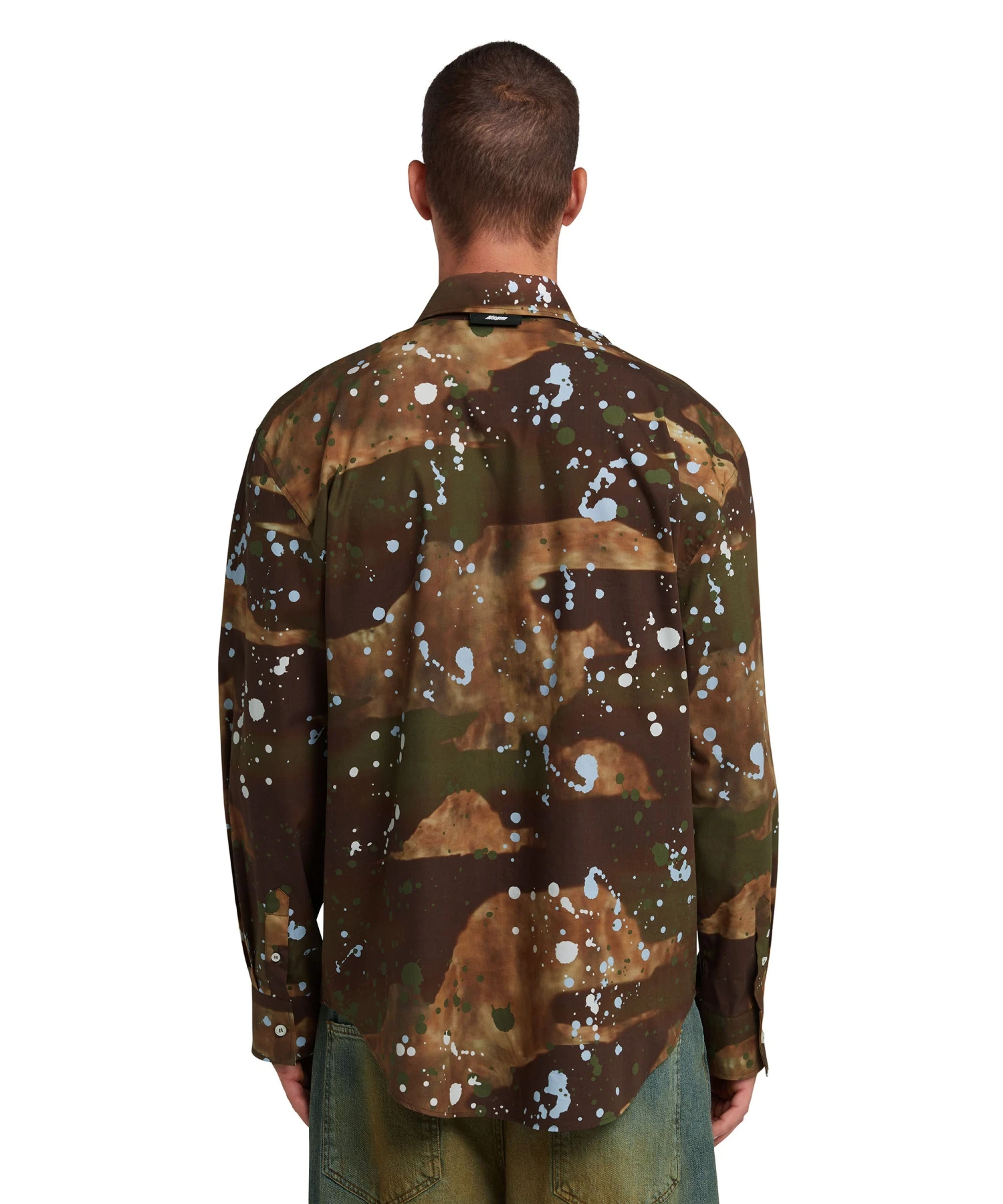 Poplin Shirt With "dripping Camo" Print - Image 3