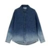 Blue Denim Shirt With Faded Treatment