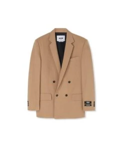 Flamed Viscose Double-breasted Jacket