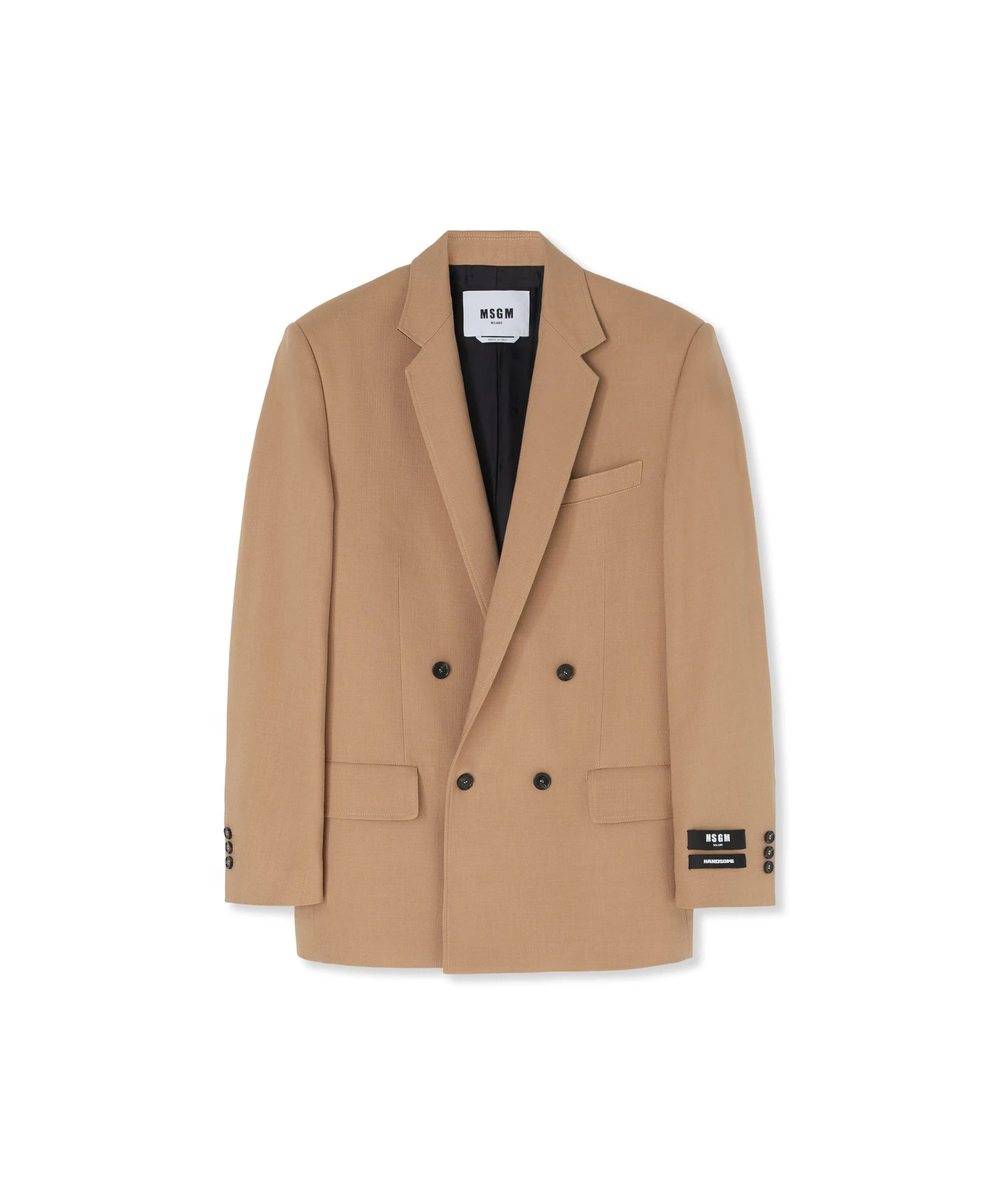 Flamed Viscose Double-breasted Jacket