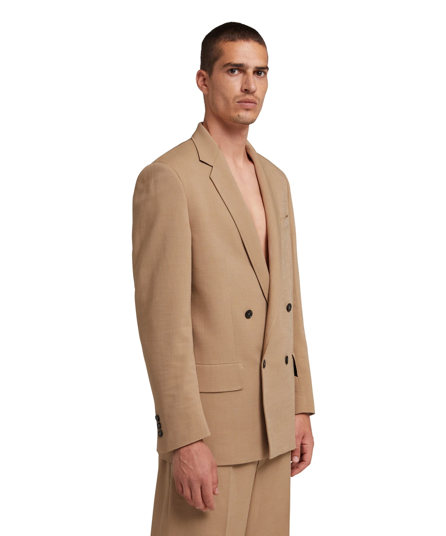 Flamed Viscose Double-breasted Jacket - Image 4
