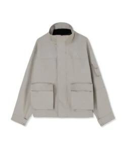 Cotton Gabardine Pocketed Jacket
