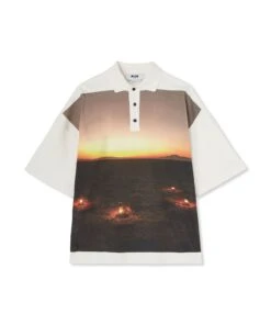 Polo Shirt With "Tanzanian Gaze Torch" Graphic