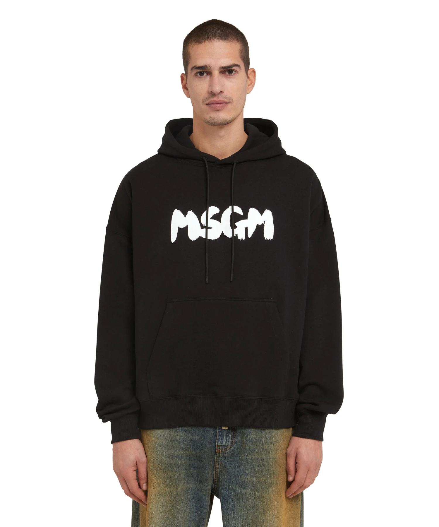 Hooded Sweatshirt With New Brushstroke Logo - Image 2