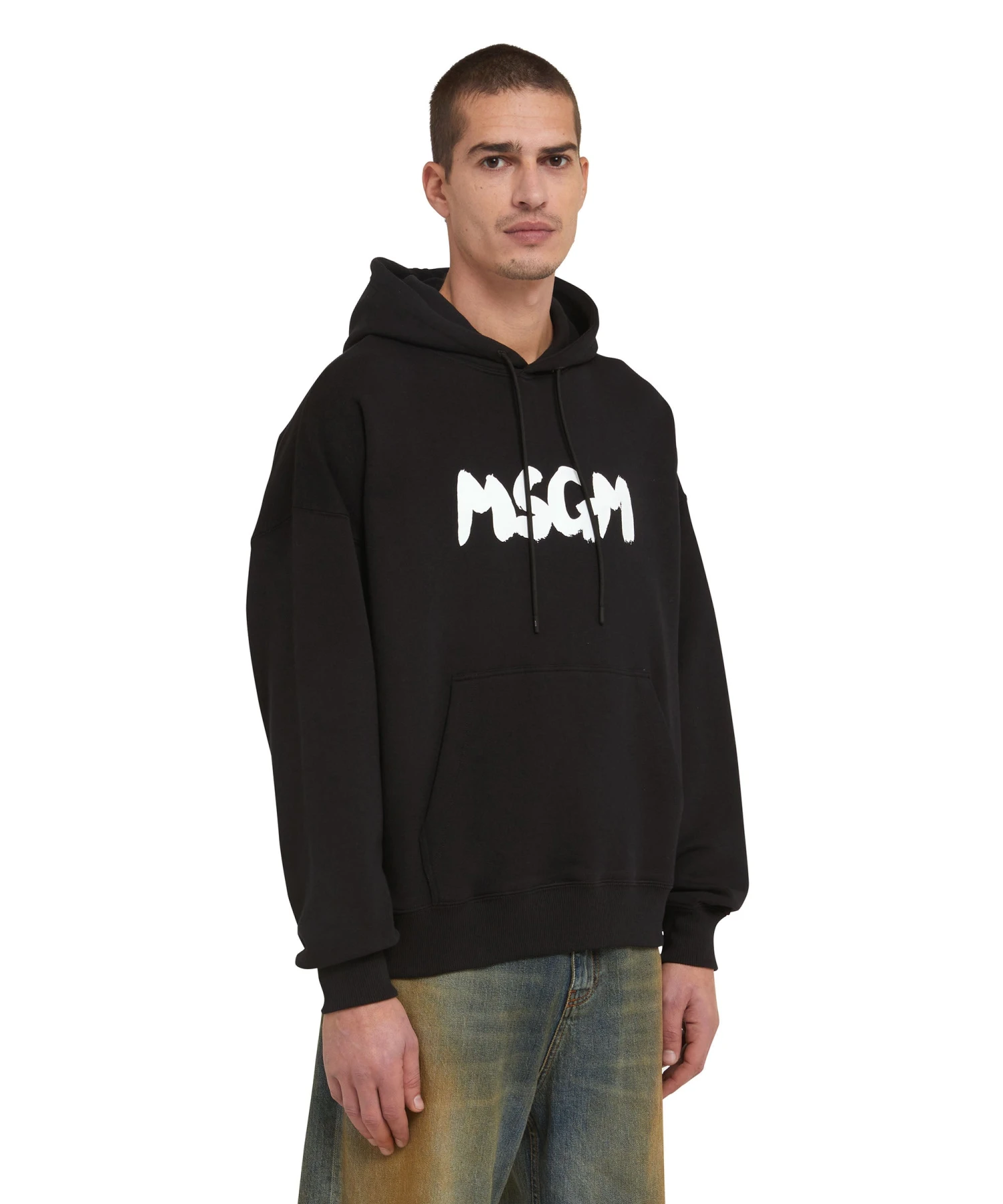 Hooded Sweatshirt With New Brushstroke Logo - Image 4