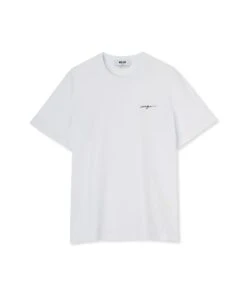T-Shirt With Embroidered Cursive Logo