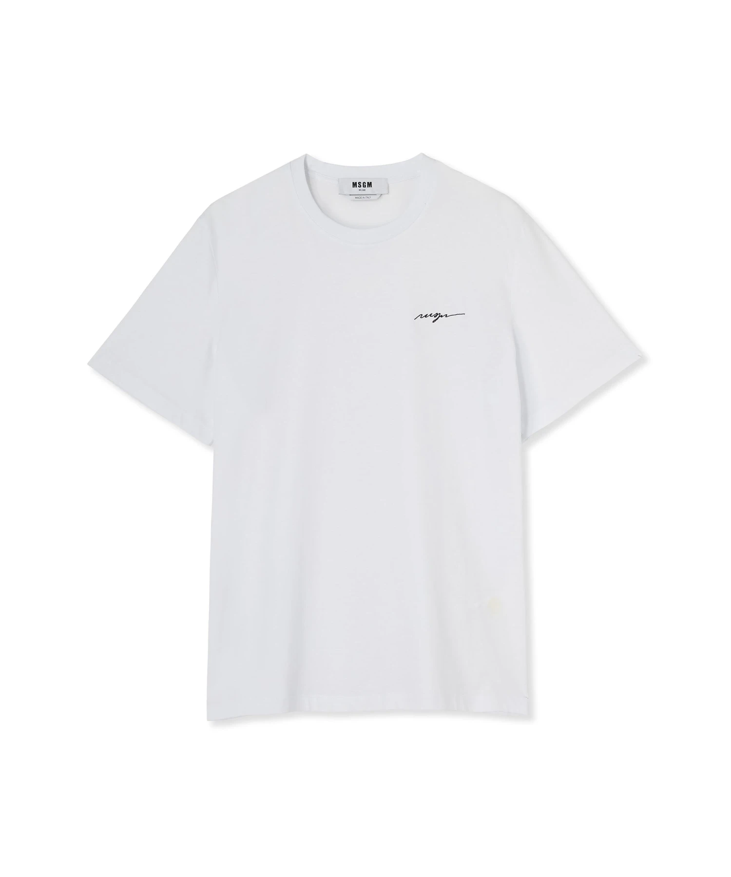T-Shirt With Embroidered Cursive Logo
