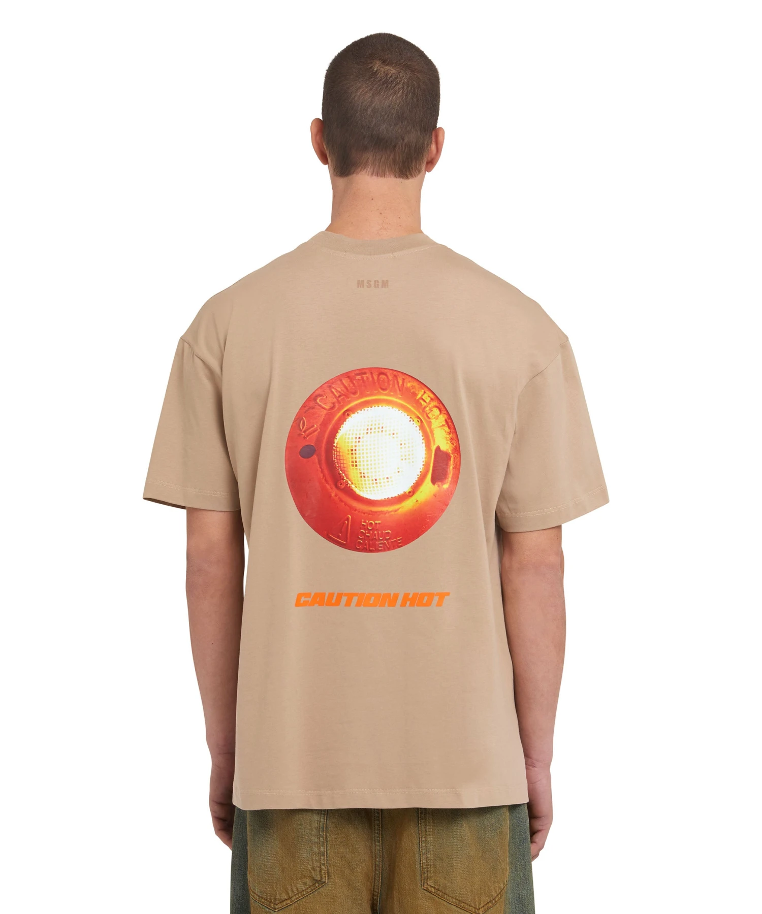 T-Shirt With "Caution Hot" Graphic - Image 3