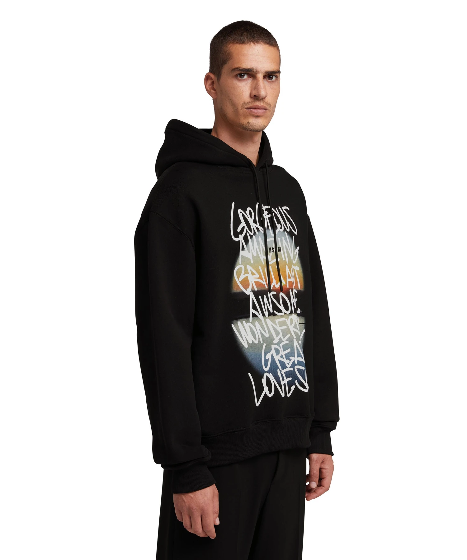 Hooded Sweatshirt With "Gorgeous Amazing Awesome Sunset" Graphic - Image 4