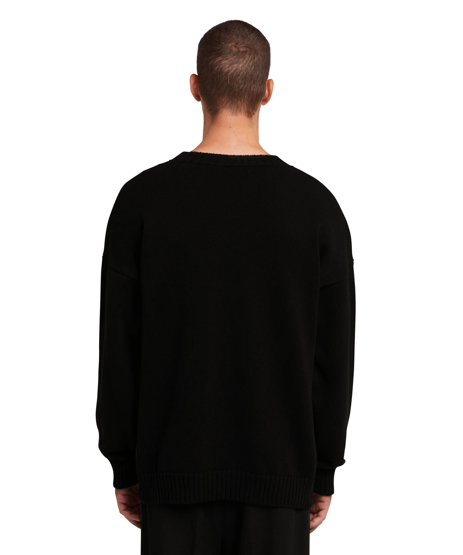 Crewneck Shirt With Large Jacquard Daisy - Image 3