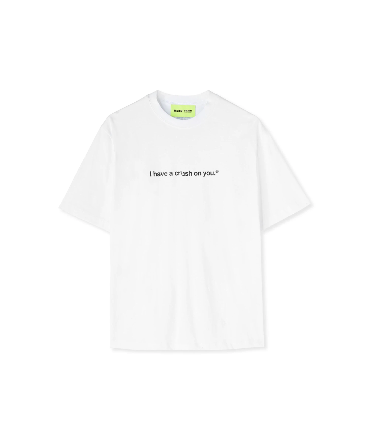 Cotton T-shirt With Crash Quote