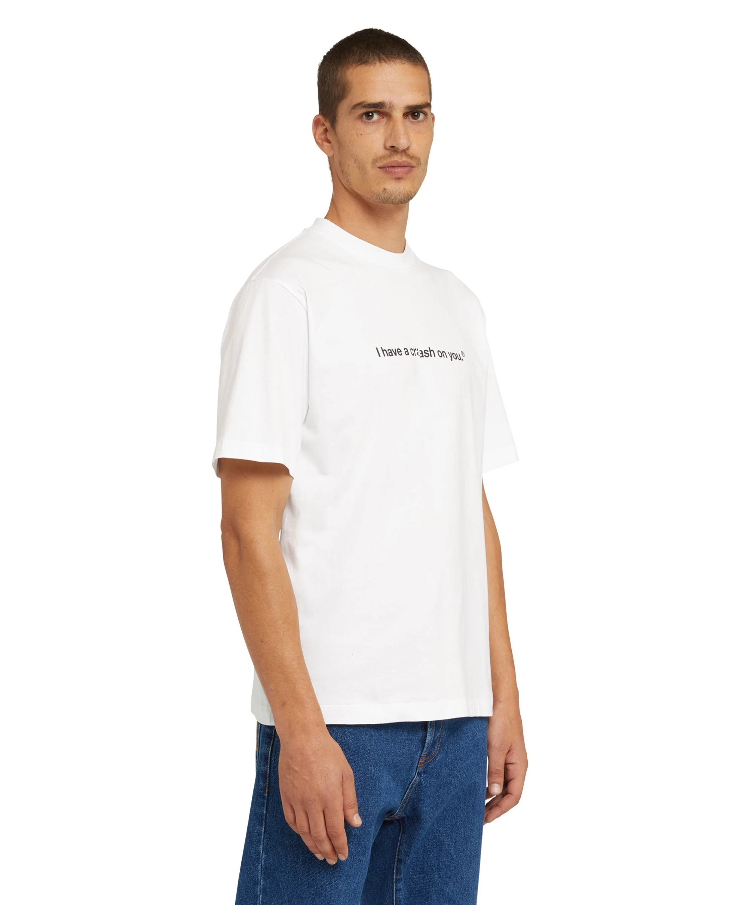 Cotton T-shirt With Crash Quote - Image 4