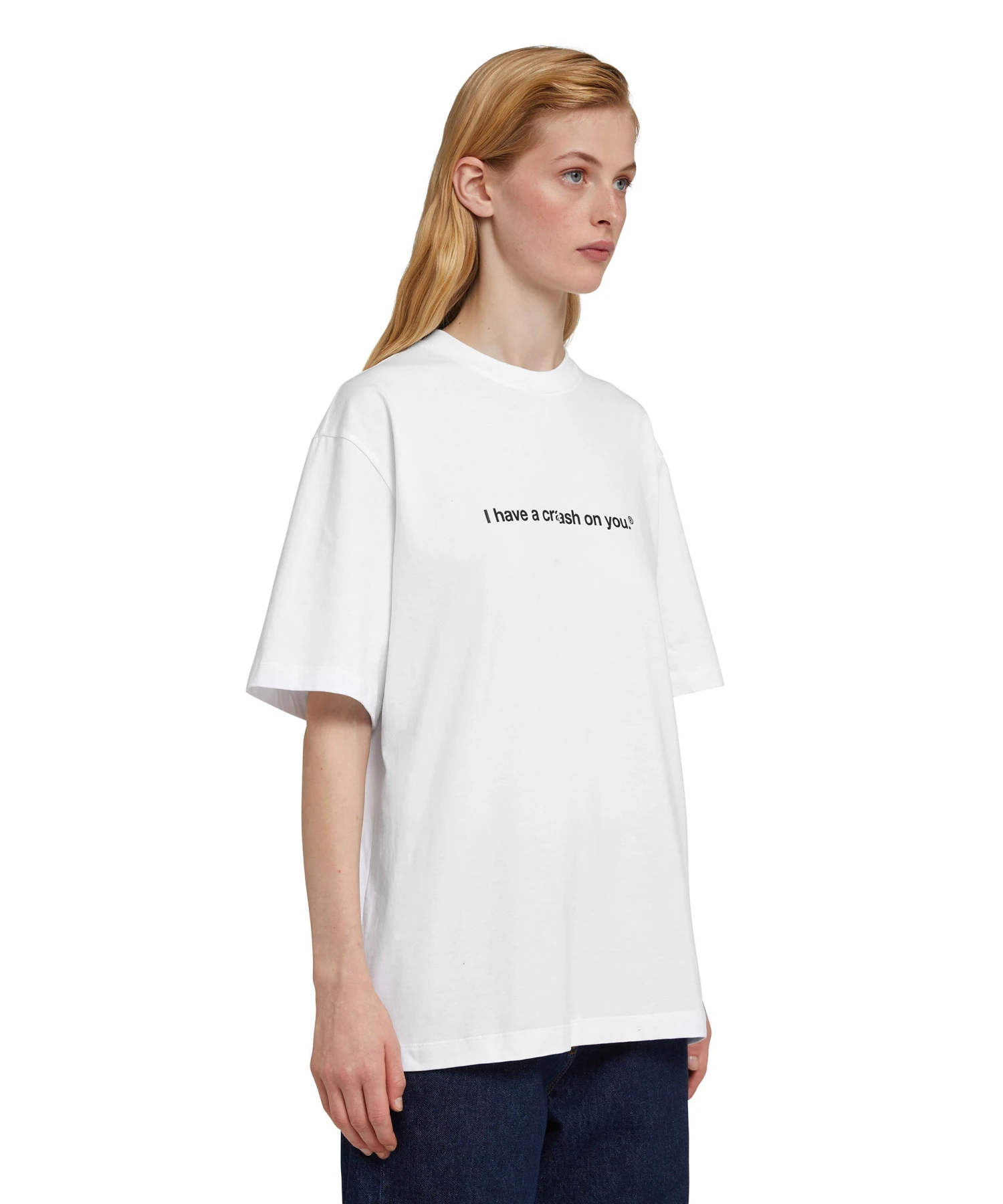 Cotton T-shirt With Crash Quote - Image 8