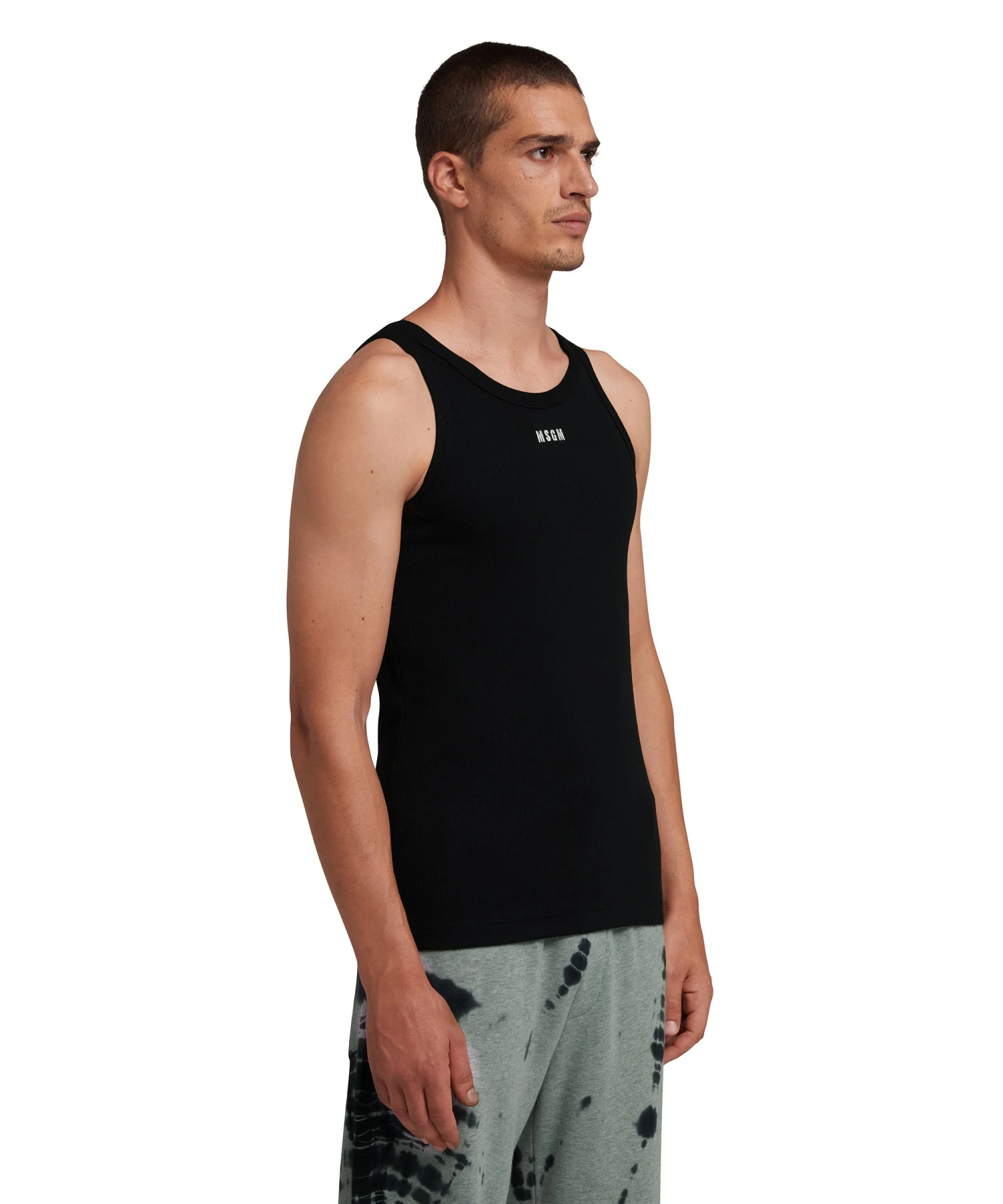 Ribbed Jersey Tank Top With Embroidered Logo - Image 4