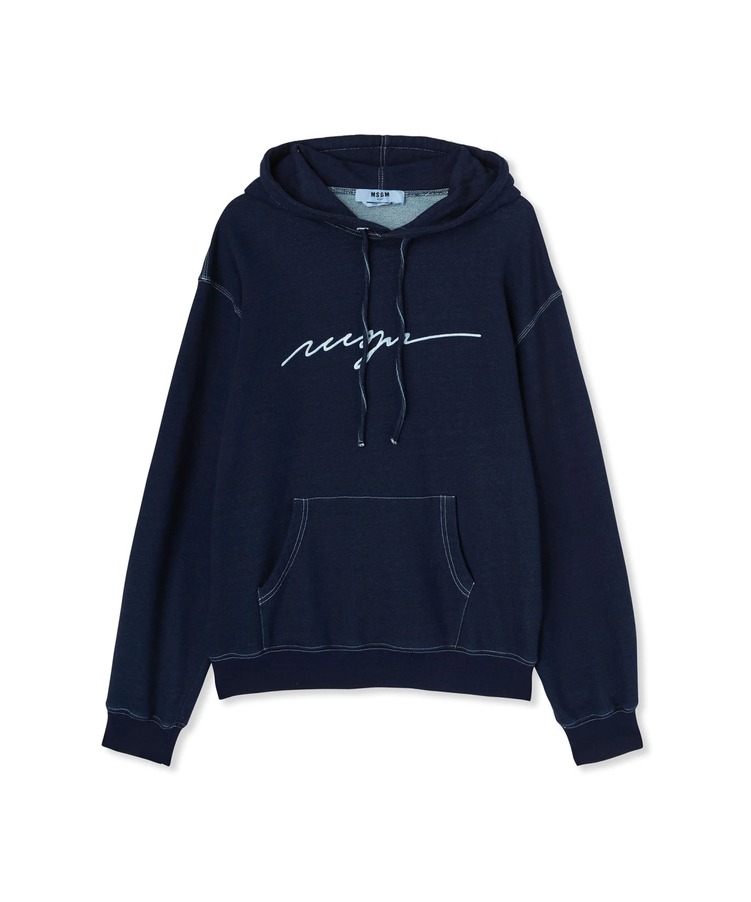 Hooded Sweatshirt With Embroidered Cursive Logo
