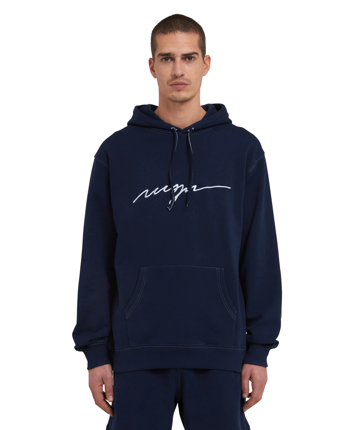 Hooded Sweatshirt With Embroidered Cursive Logo - Image 2