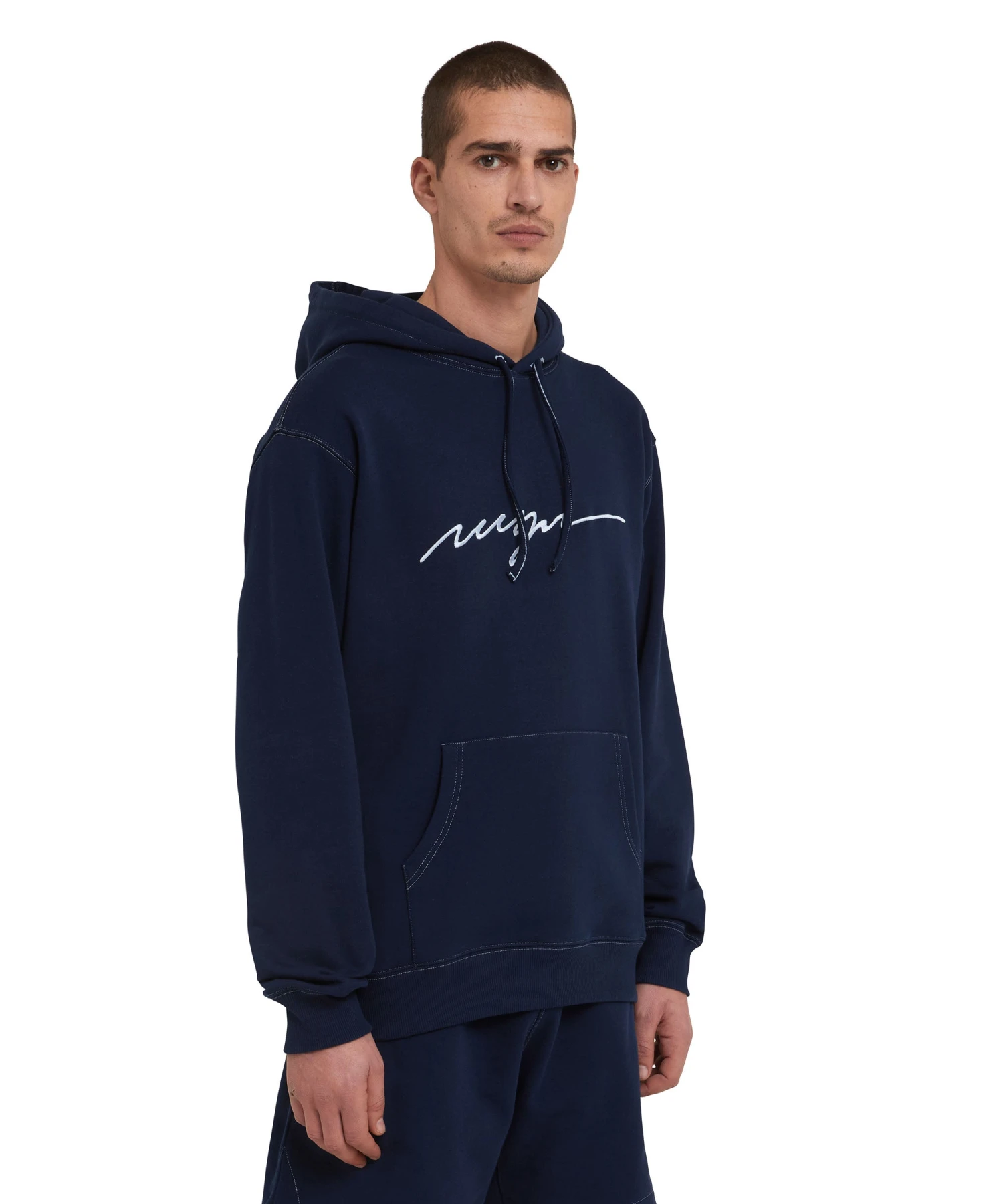 Hooded Sweatshirt With Embroidered Cursive Logo - Image 4