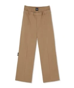 Fresh Wool Double-belted Pants With Elastic Waistband