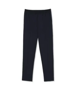 Fresh Wool Pants With Logoed Elastic Waistband