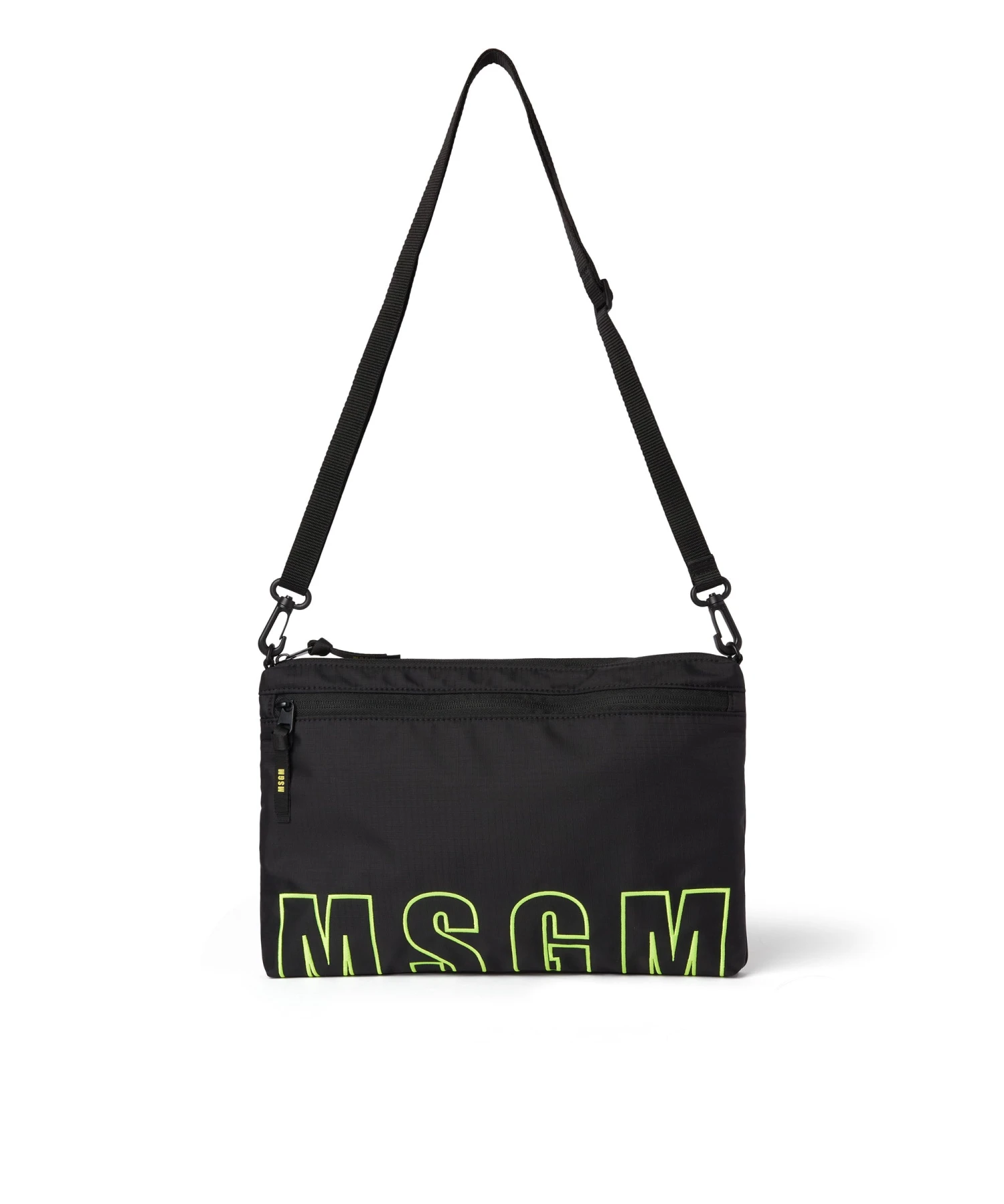 Ripstop Nylon Shoulder Bag With Embroidered Logo