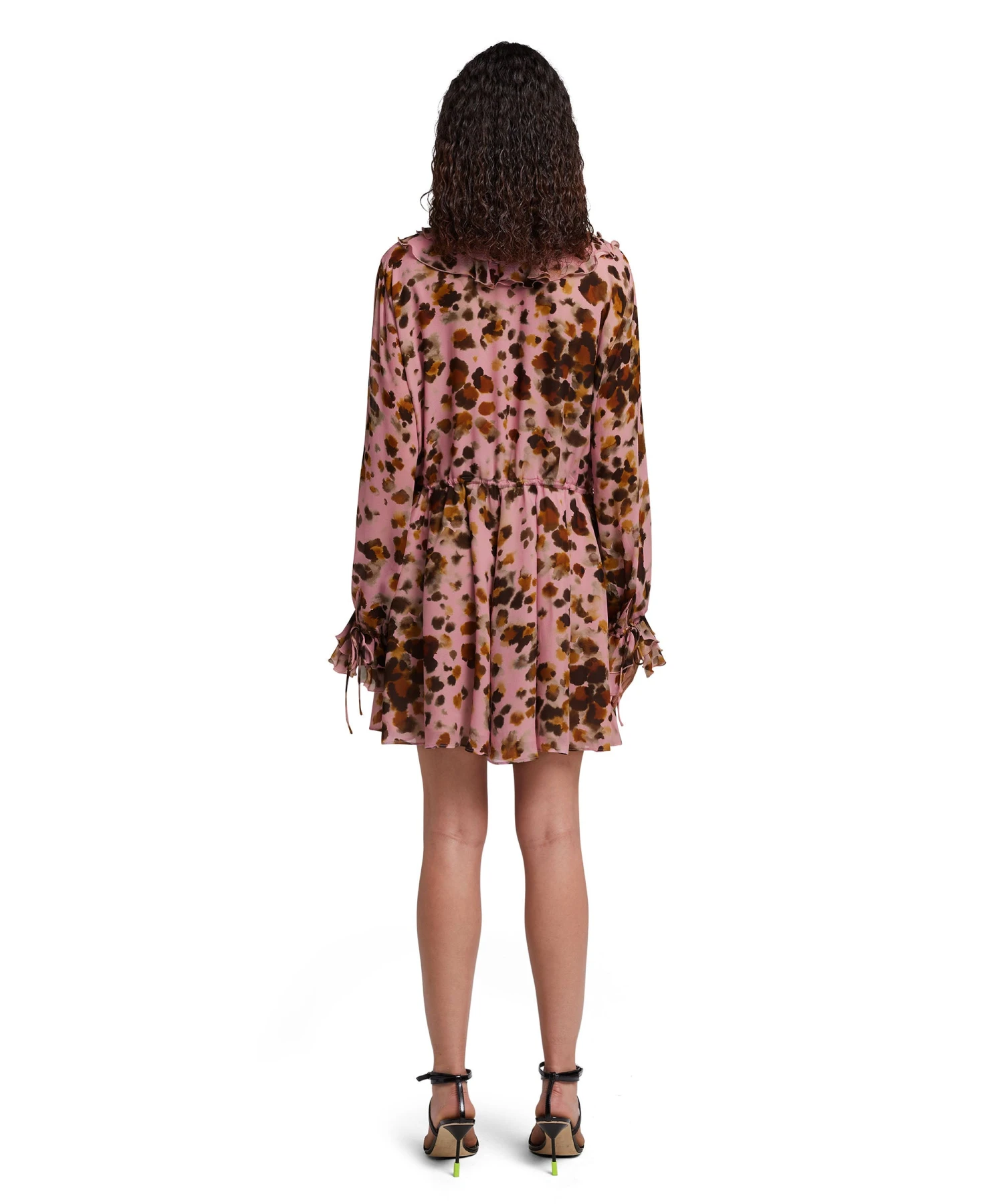 Ruffled Dress With Georgette Print - Image 3