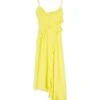 Blended Silk Crepe De Chine Ruffled Slip Dress