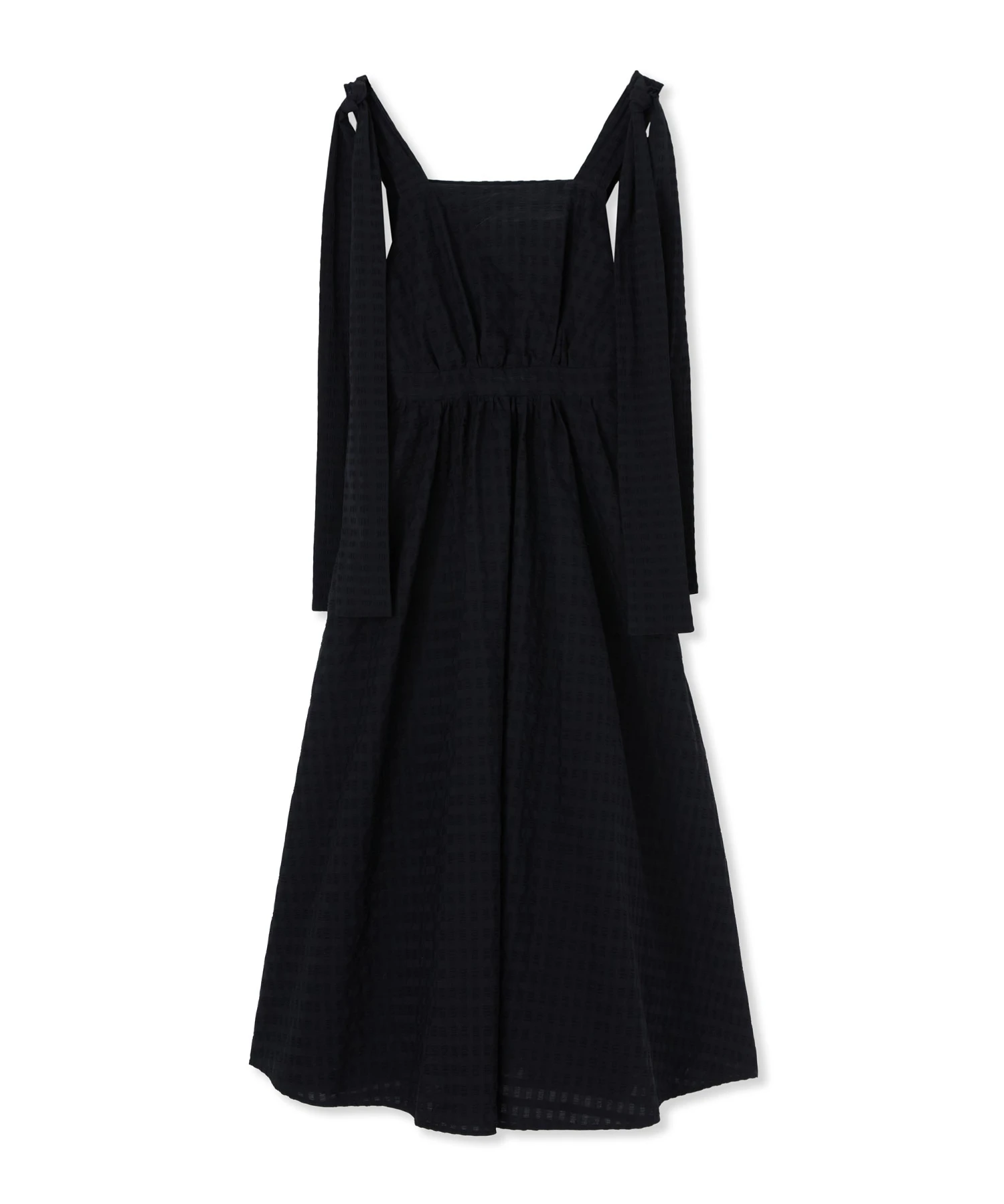 Poplin Seersucker Sleeveless Dress