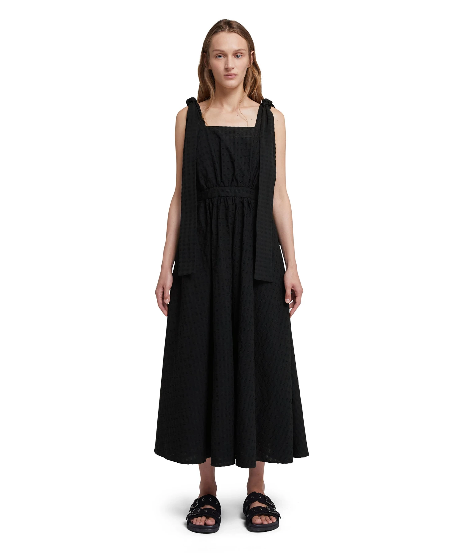 Poplin Seersucker Sleeveless Dress - Image 2