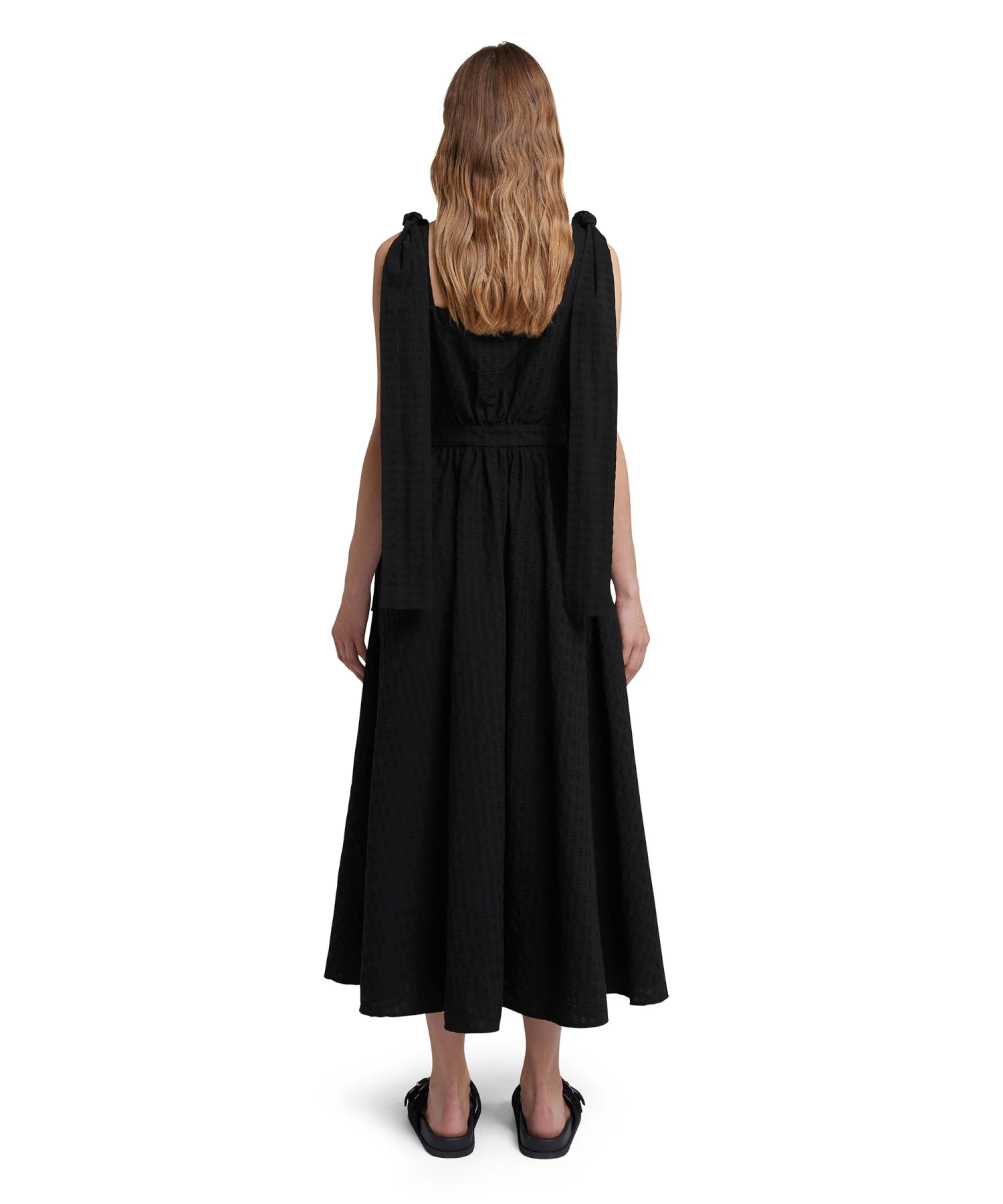 Poplin Seersucker Sleeveless Dress - Image 3