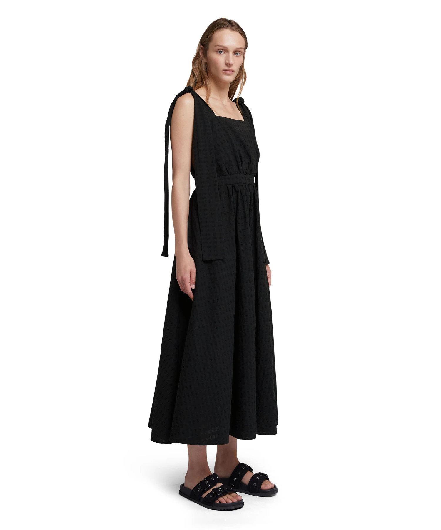 Poplin Seersucker Sleeveless Dress - Image 4
