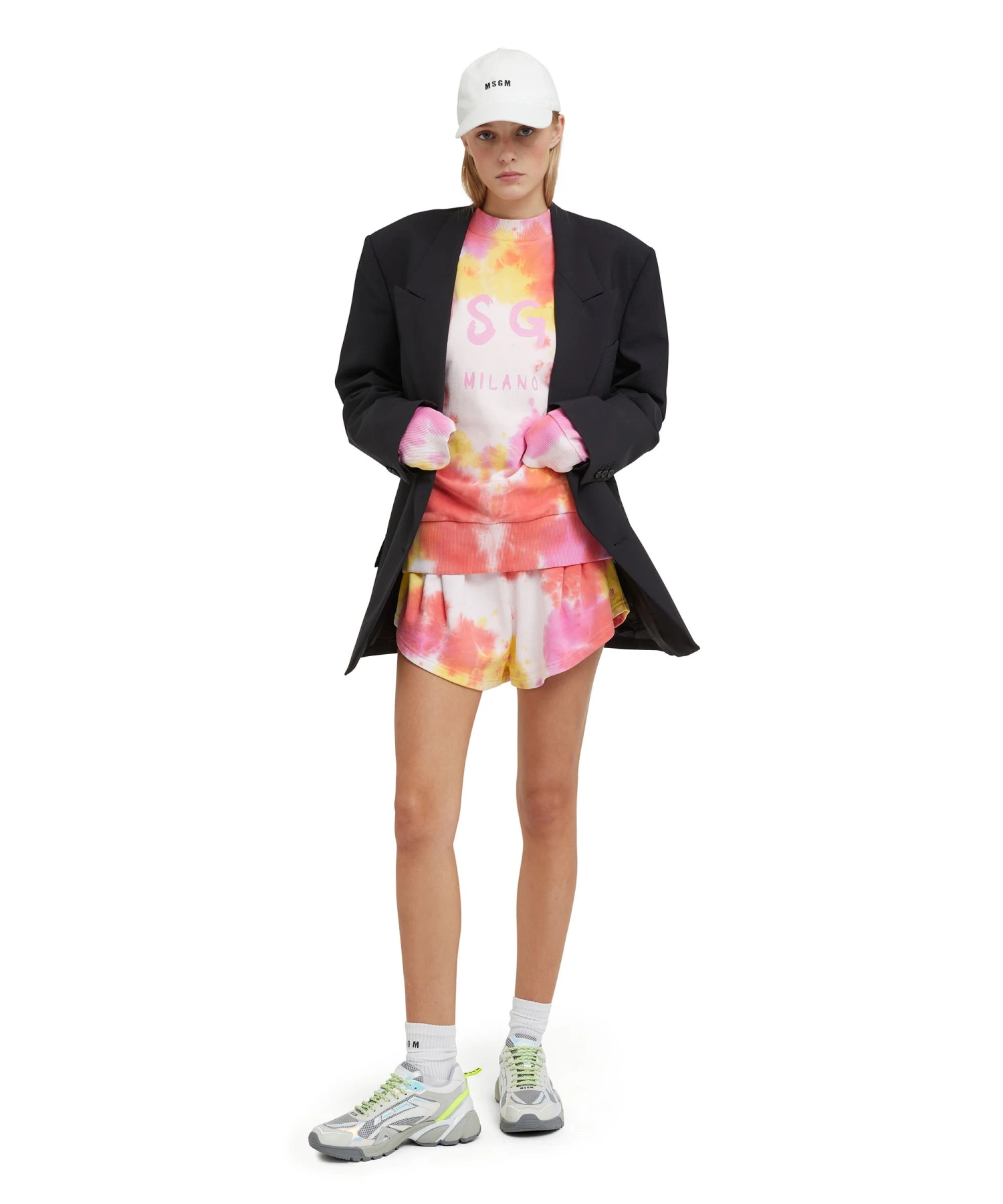 Tie-dye Sweatshirt Fleece Shorts - Image 5