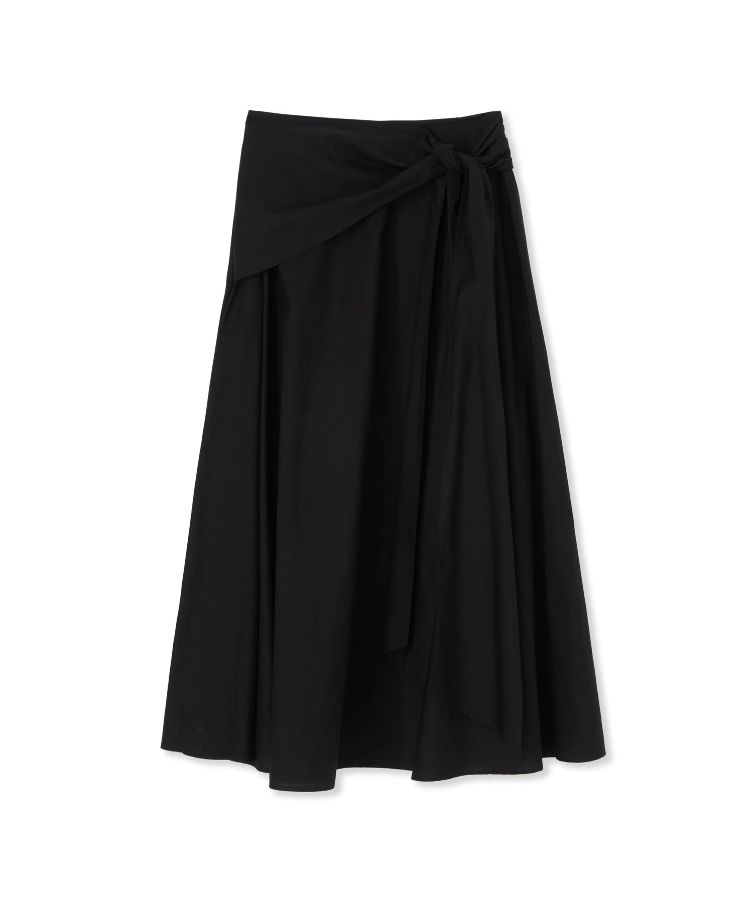 Roomy Poplin Long Skirt With Bow