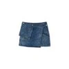Blue Denim Pocketed Mini Skirt