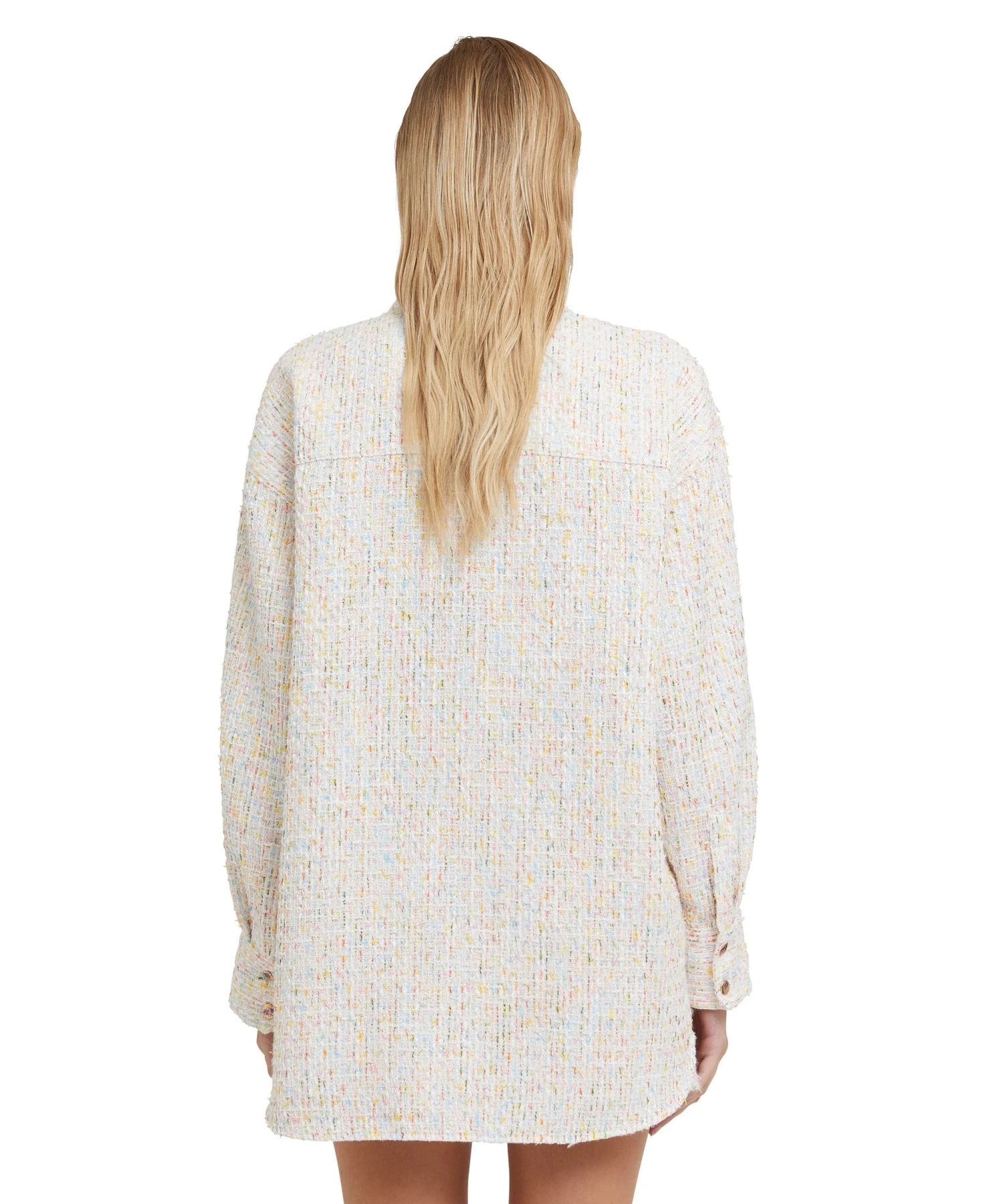 Multicolor Tweed Shirt With Pockets - Image 3