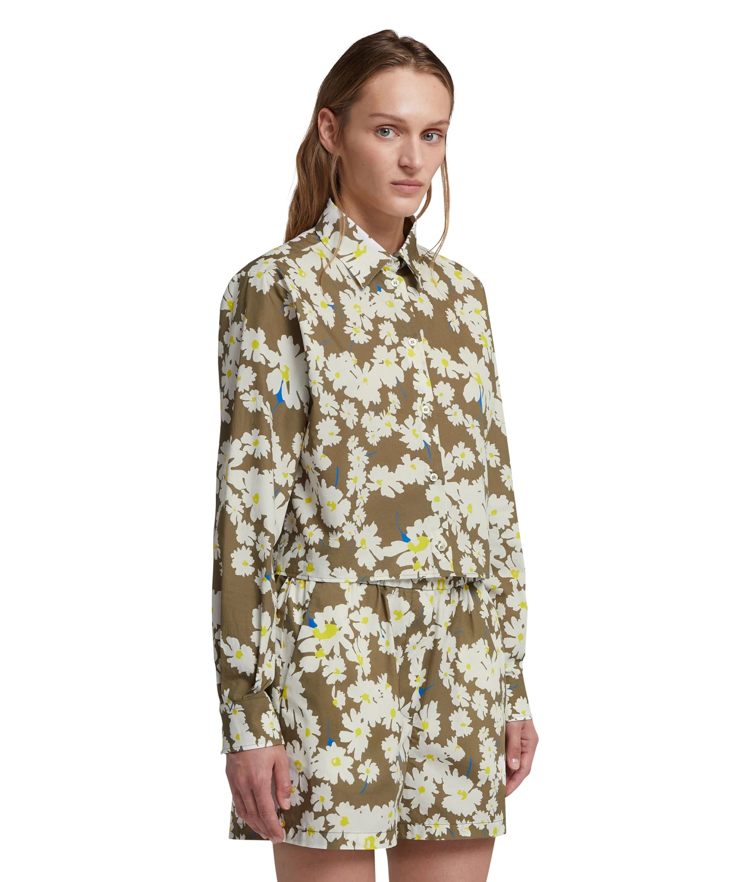 Poplincrop Shirt With Daisy Print - Image 4