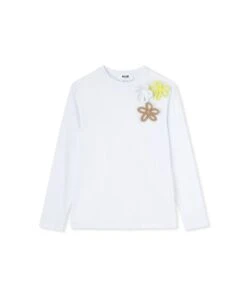 Long Sleeve T-Shirt With Daisies Application