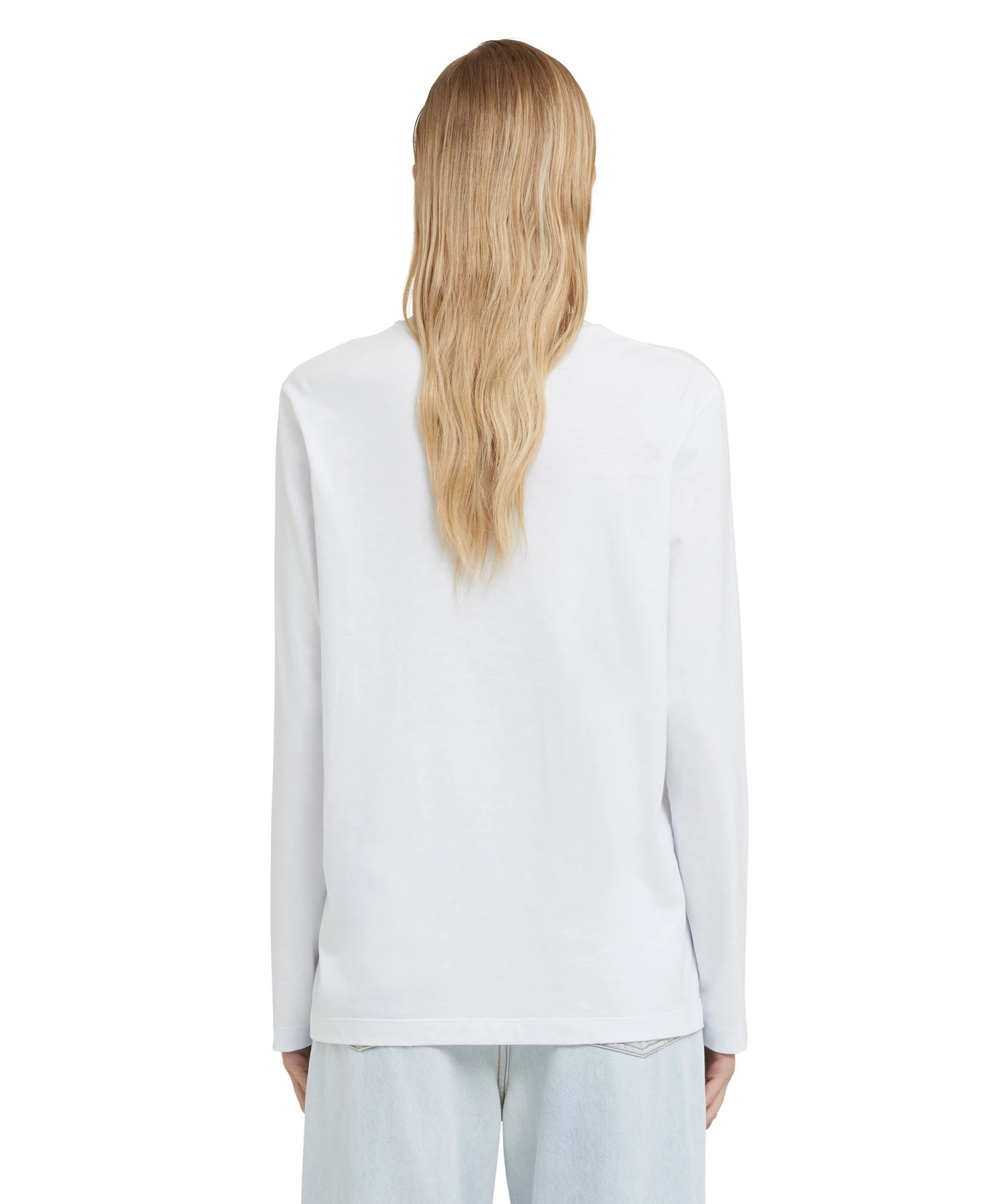 Long Sleeve T-Shirt With Daisies Application - Image 3