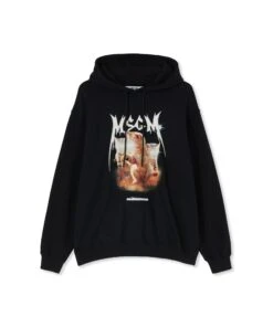 Hooded Sweatshirt With "Laser Eyed Cat" Graphic