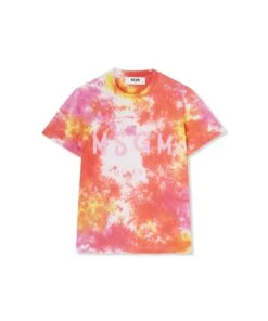Tie-dye T-Shirt With Brushstroke Logo