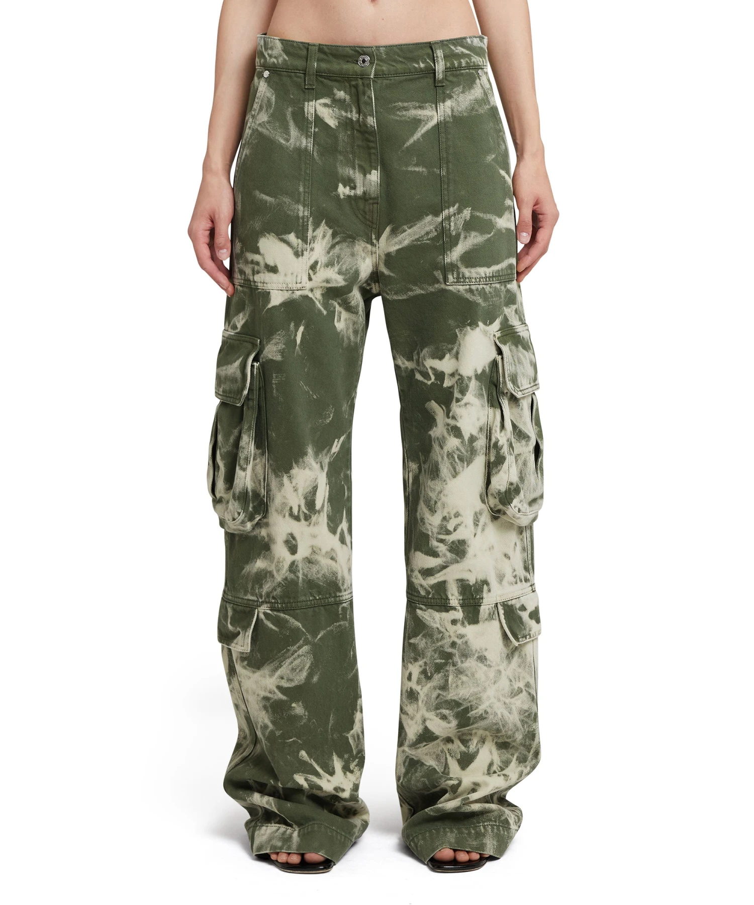 Cargo Pants With Marbleized Tie-dye Treatment - Image 2