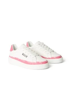 "Iconic" Sneakers With Brushstroke Effect Print