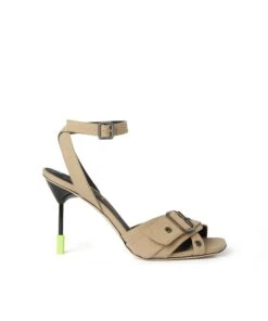 Sandal With "Iconic MSGM" Heel With Buckle And Eyelets