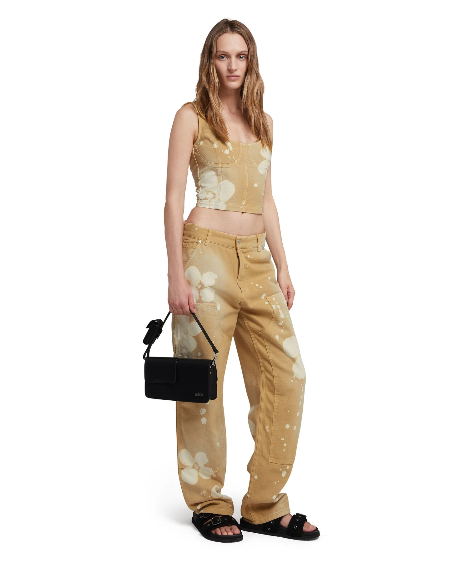 Sleeveless Top With Tie-dye Daisies - Image 5